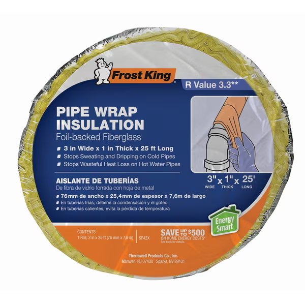 Pipe Wrap Foil Backed25', B & K, Mfr#: SP42X/16